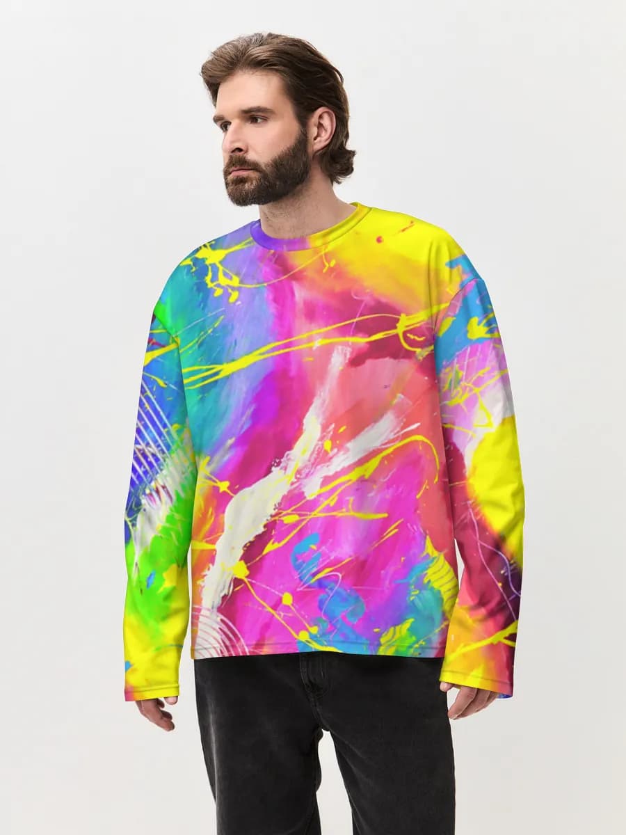 Men's oversized cotton long sleeve