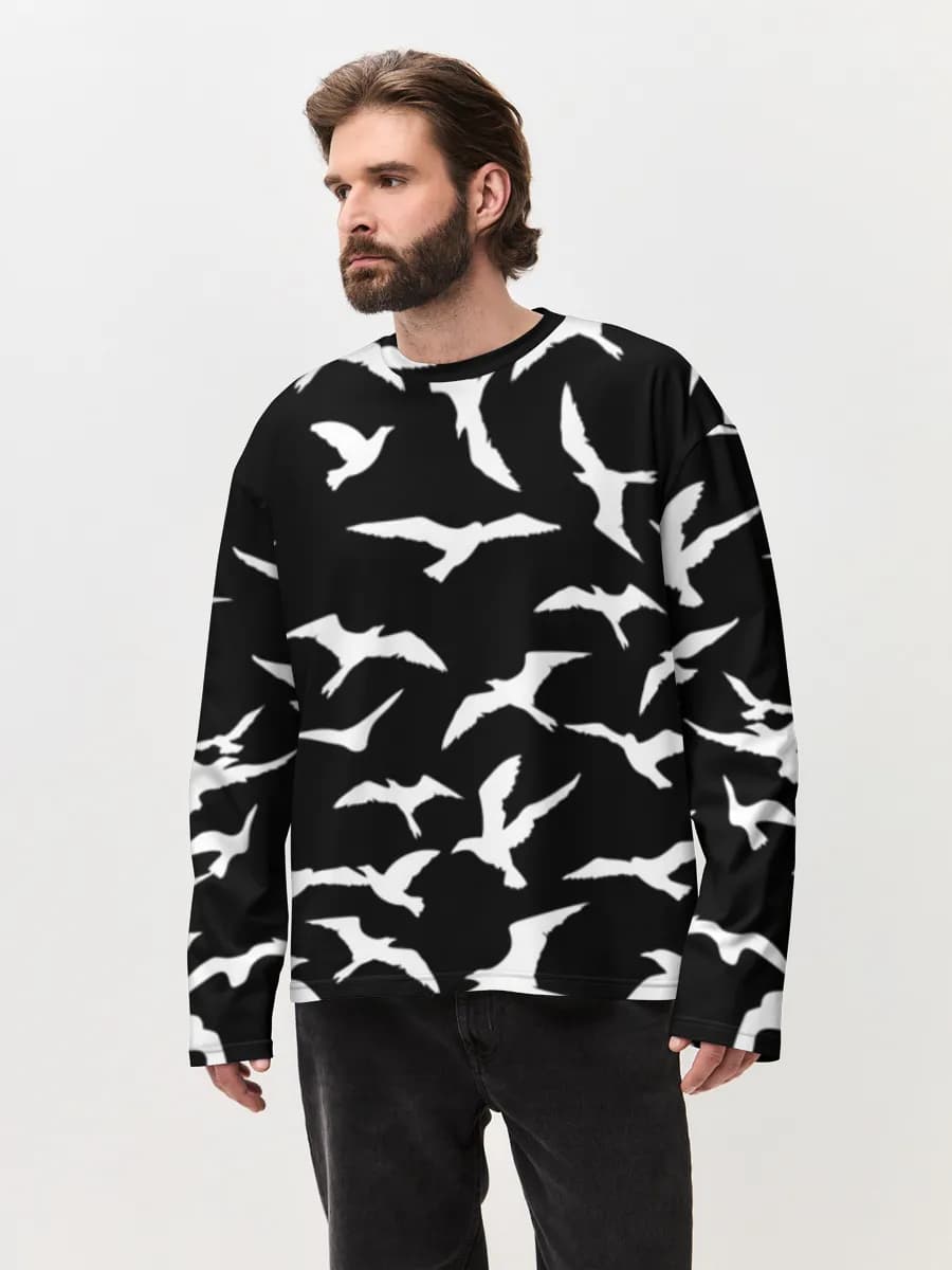 Men's oversized cotton long sleeve