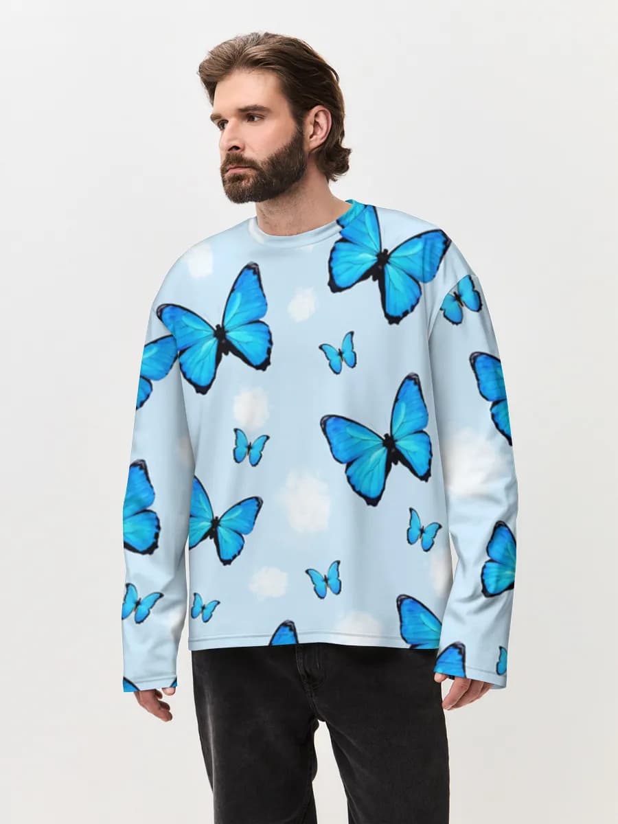 Men's oversized cotton long sleeve