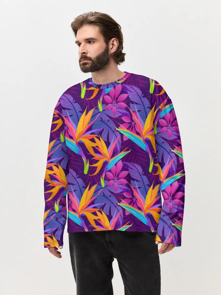 Men's oversized cotton long sleeve