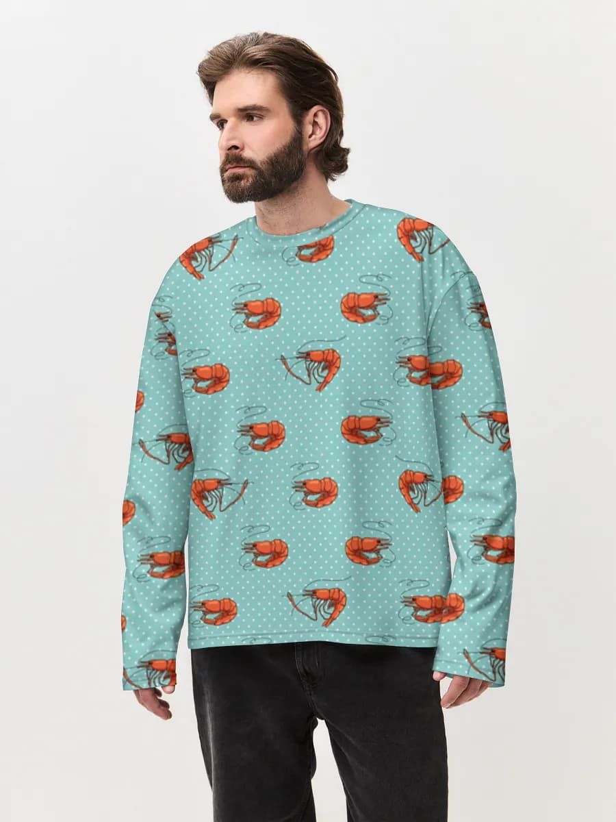 T-shirt Manches Longues Coton Oversize Homme