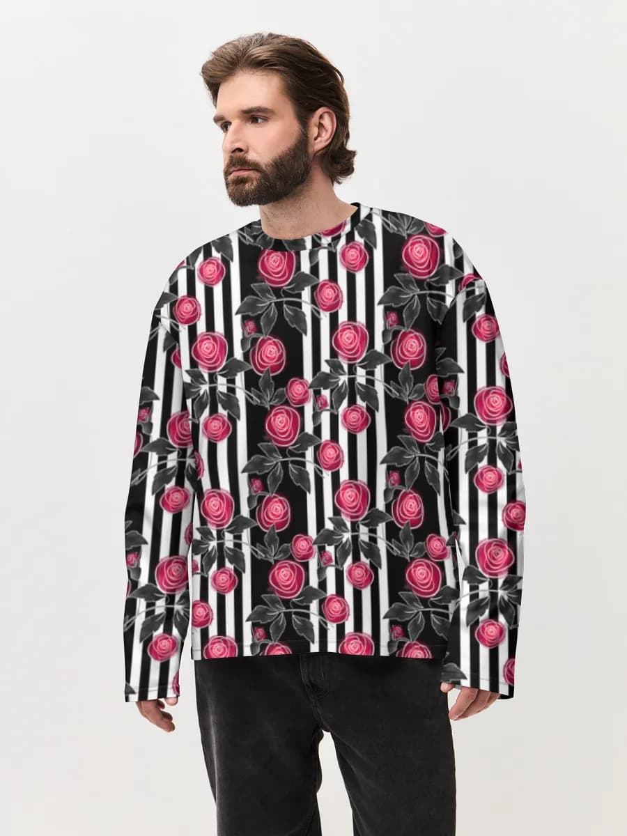 Men's oversized cotton long sleeve