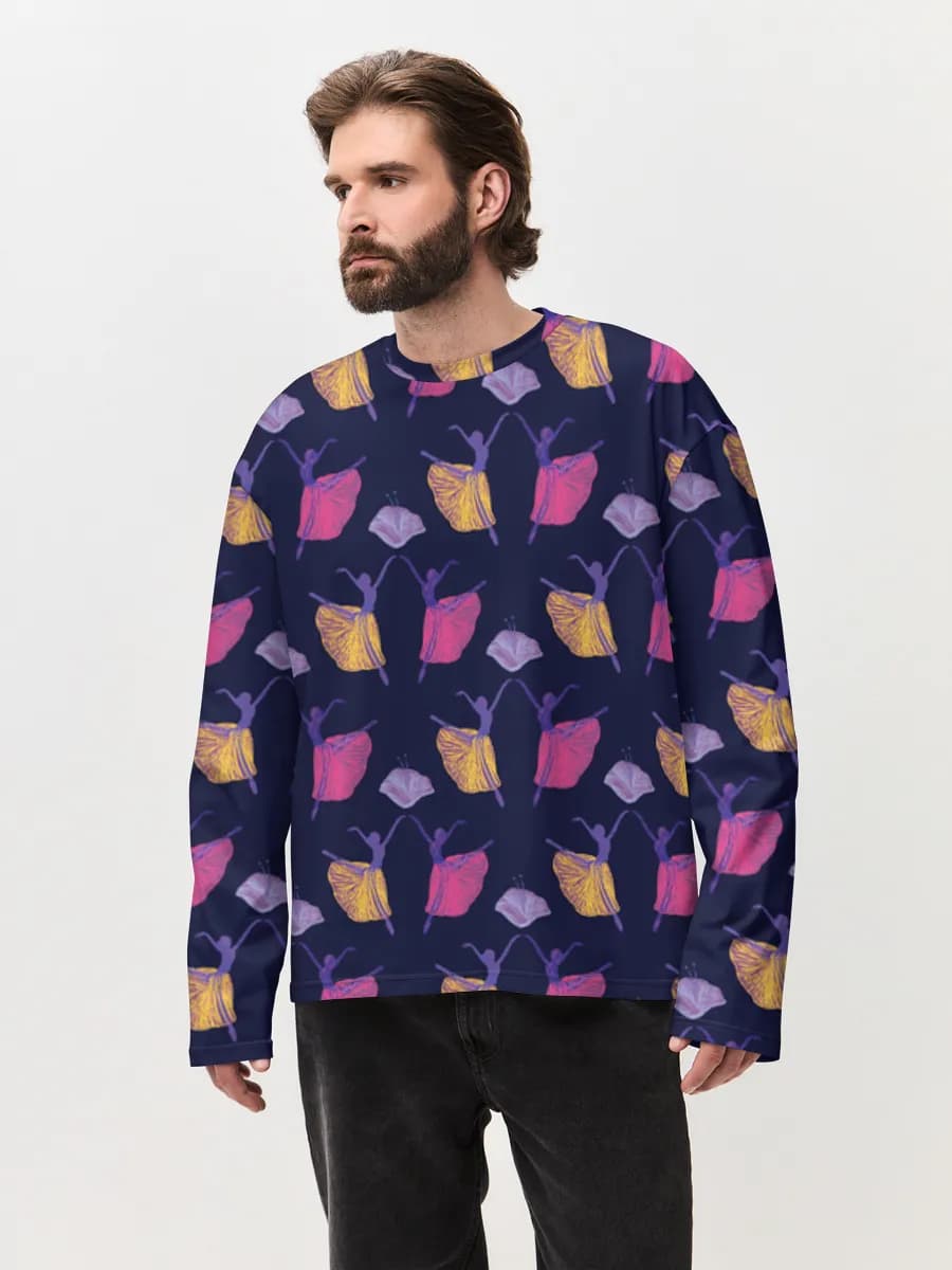 Men's oversized cotton long sleeve