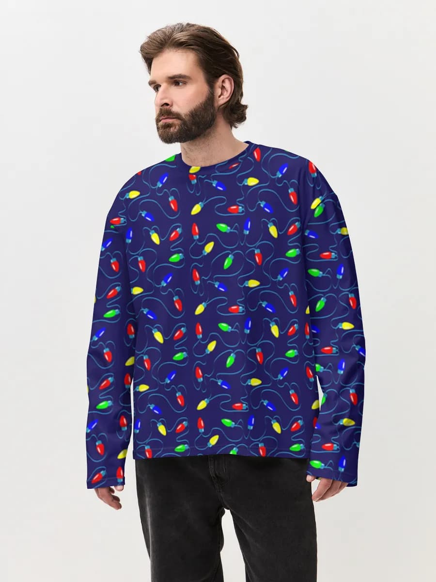 Men's oversized cotton long sleeve