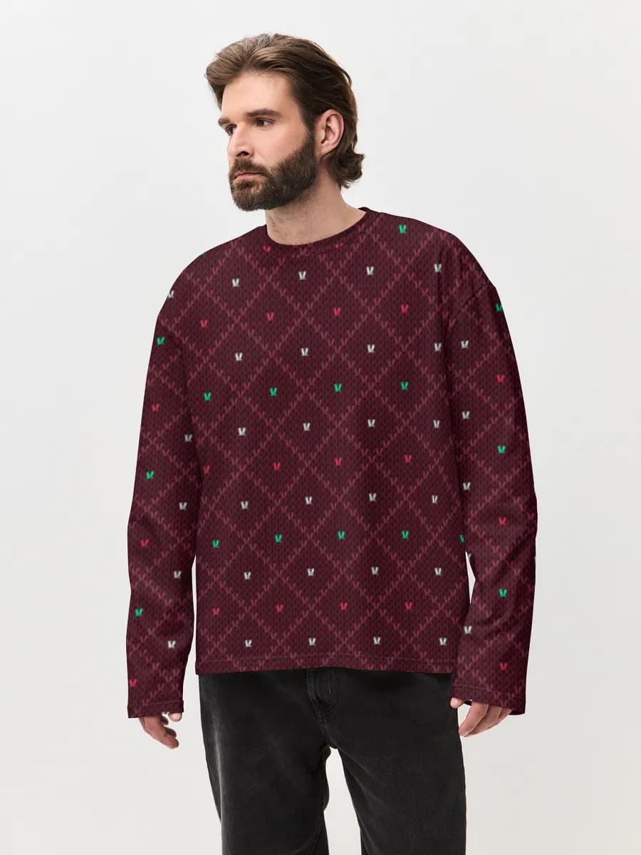 Men's oversized cotton long sleeve