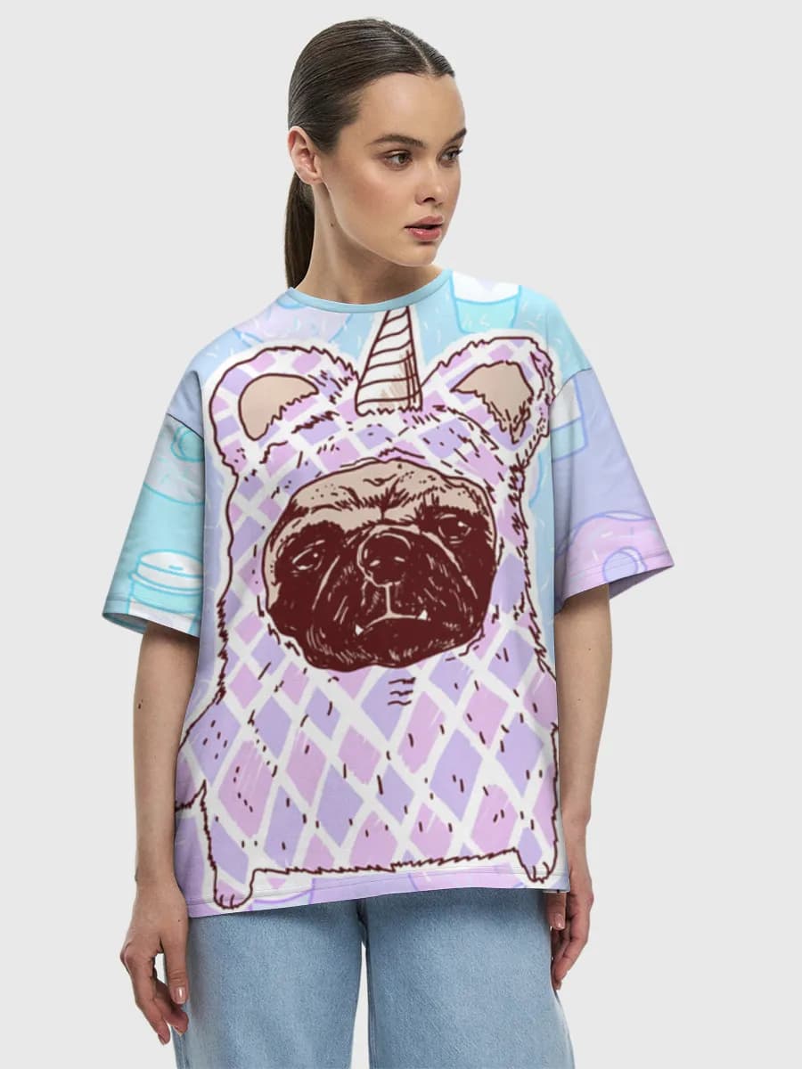 Women's oversized cotton T-shirt