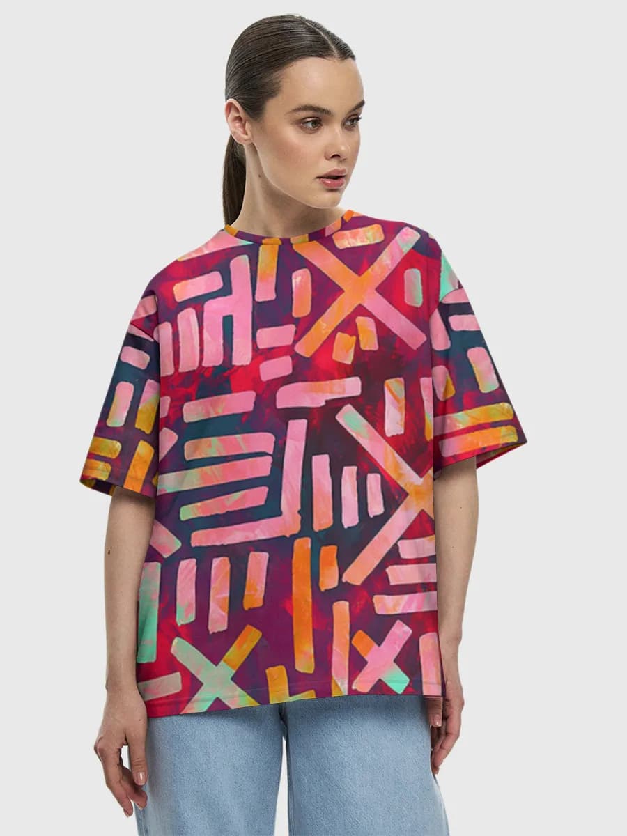 Damen Oversized Baumwoll T-Shirt