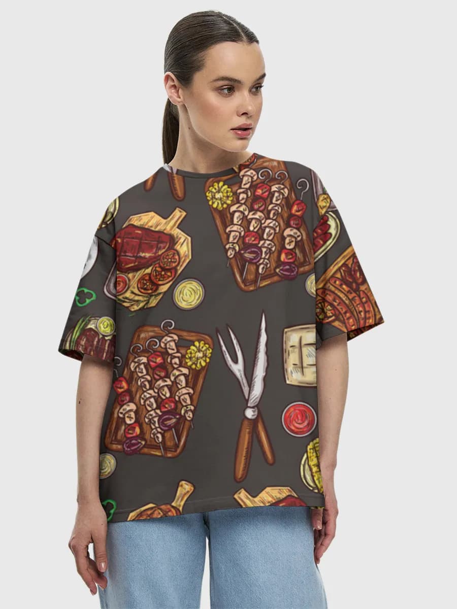 Damen Oversized Baumwoll T-Shirt