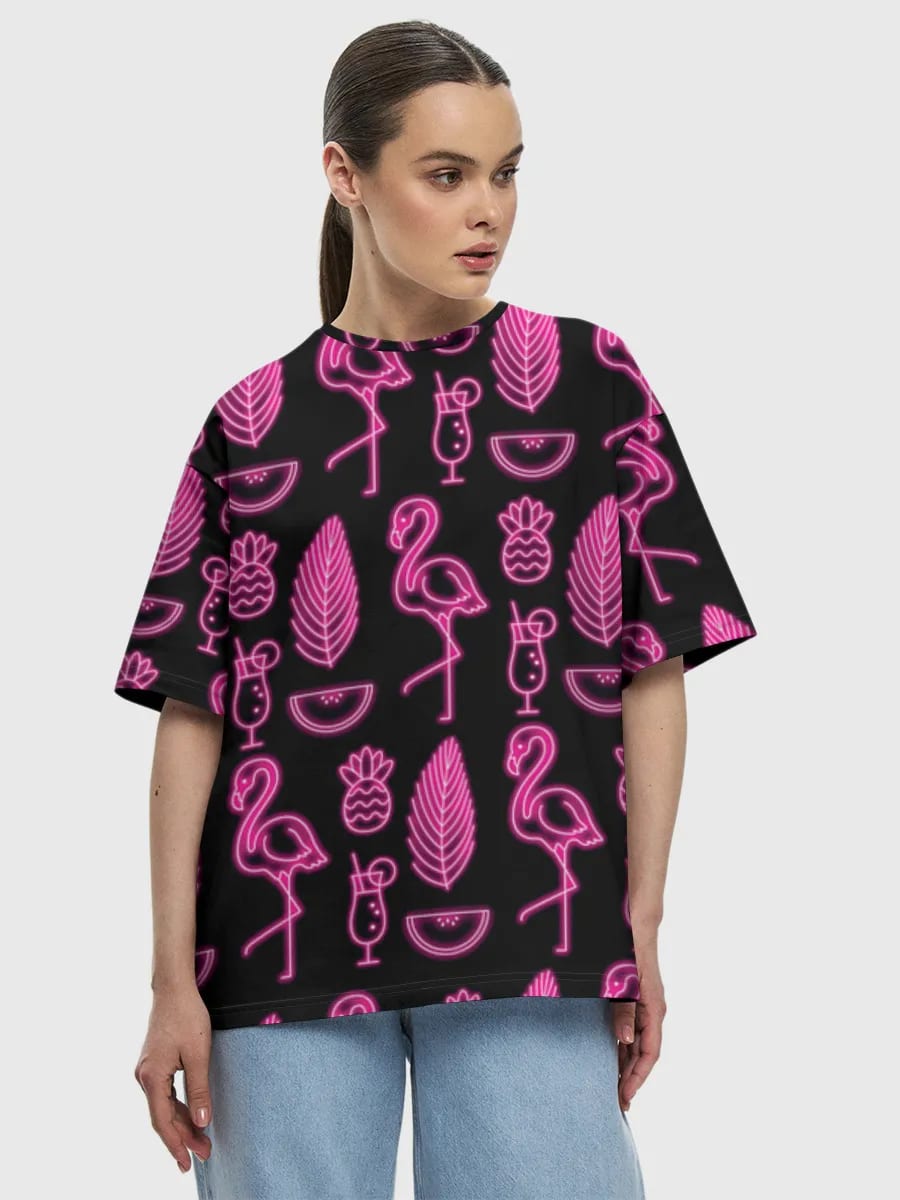 Neon Tropische Flamingo-Vibes