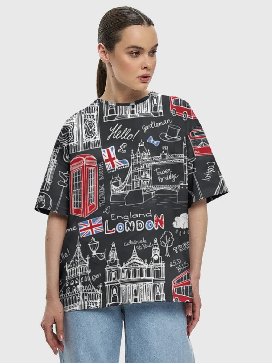 Damen Oversized Baumwoll T-Shirt