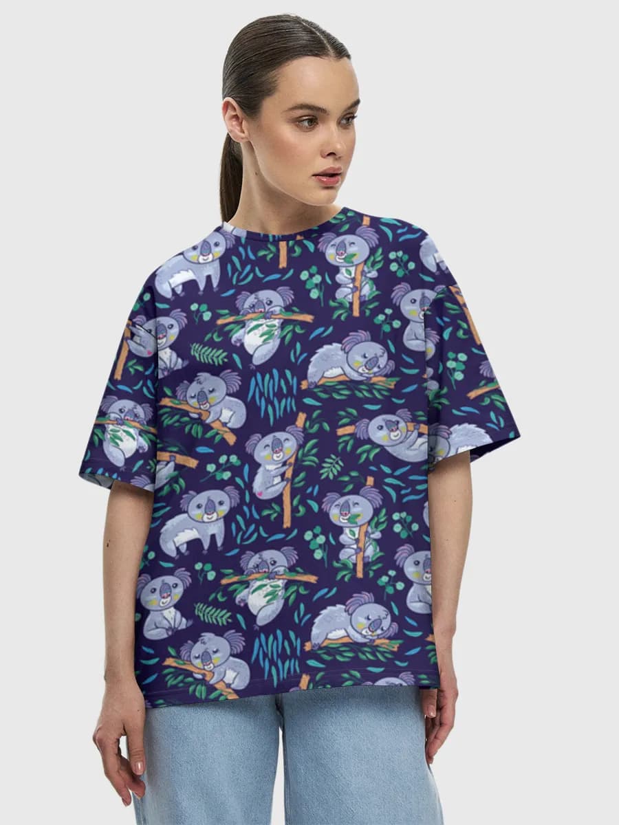 Camiseta de algodón extragrande para mujer