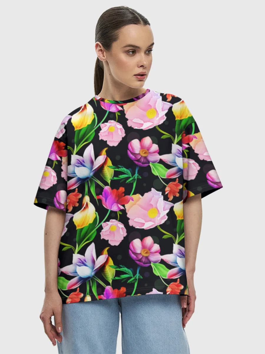 Damen Oversized Baumwoll T-Shirt