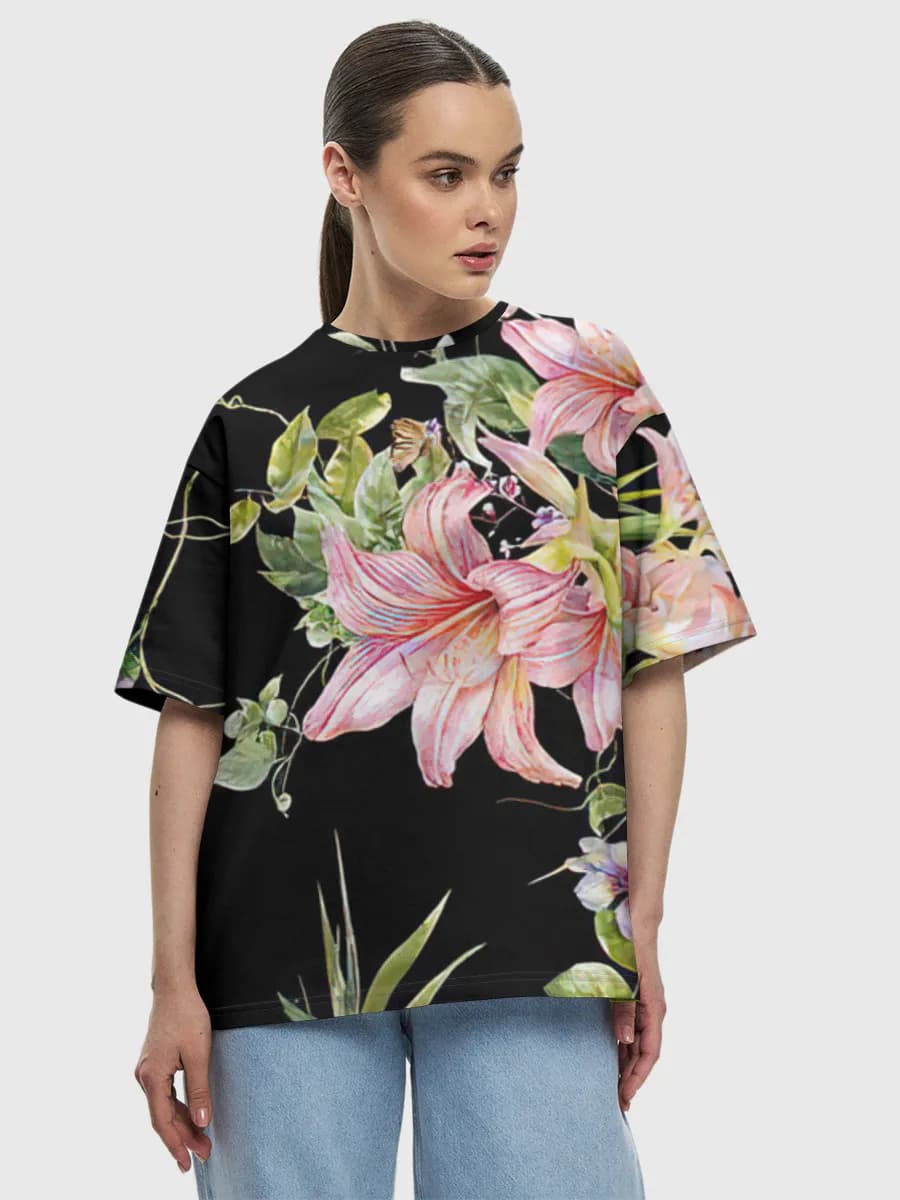 Damen Oversized Baumwoll T-Shirt