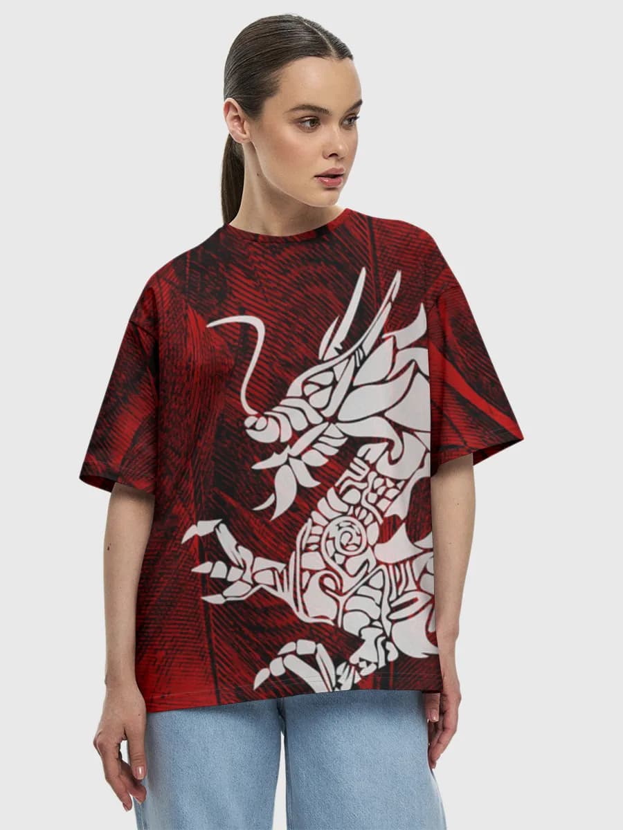 Damen Oversized Baumwoll T-Shirt