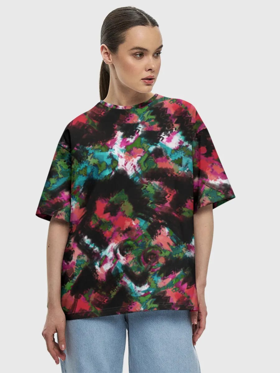 Neon Grunge Abstract Camo