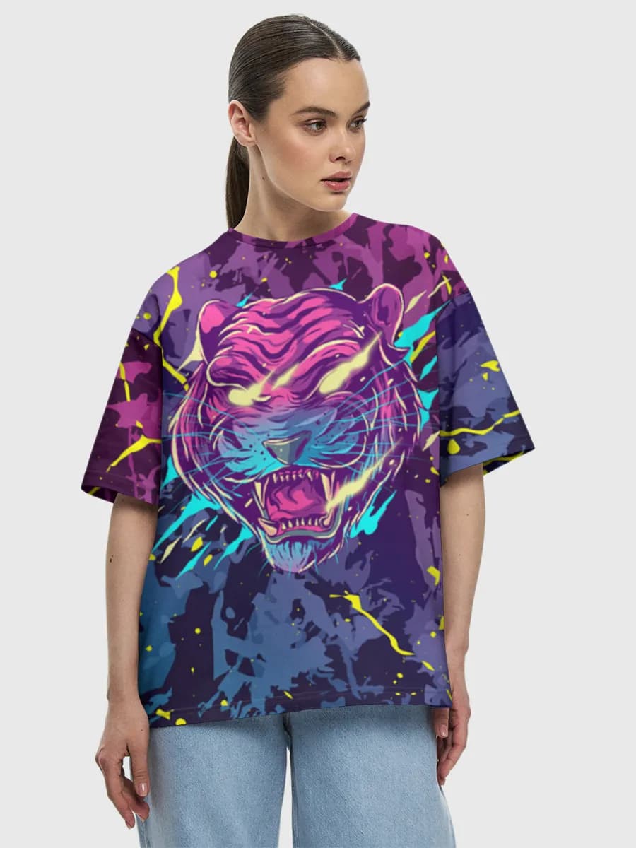 Damen Oversized Baumwoll T-Shirt
