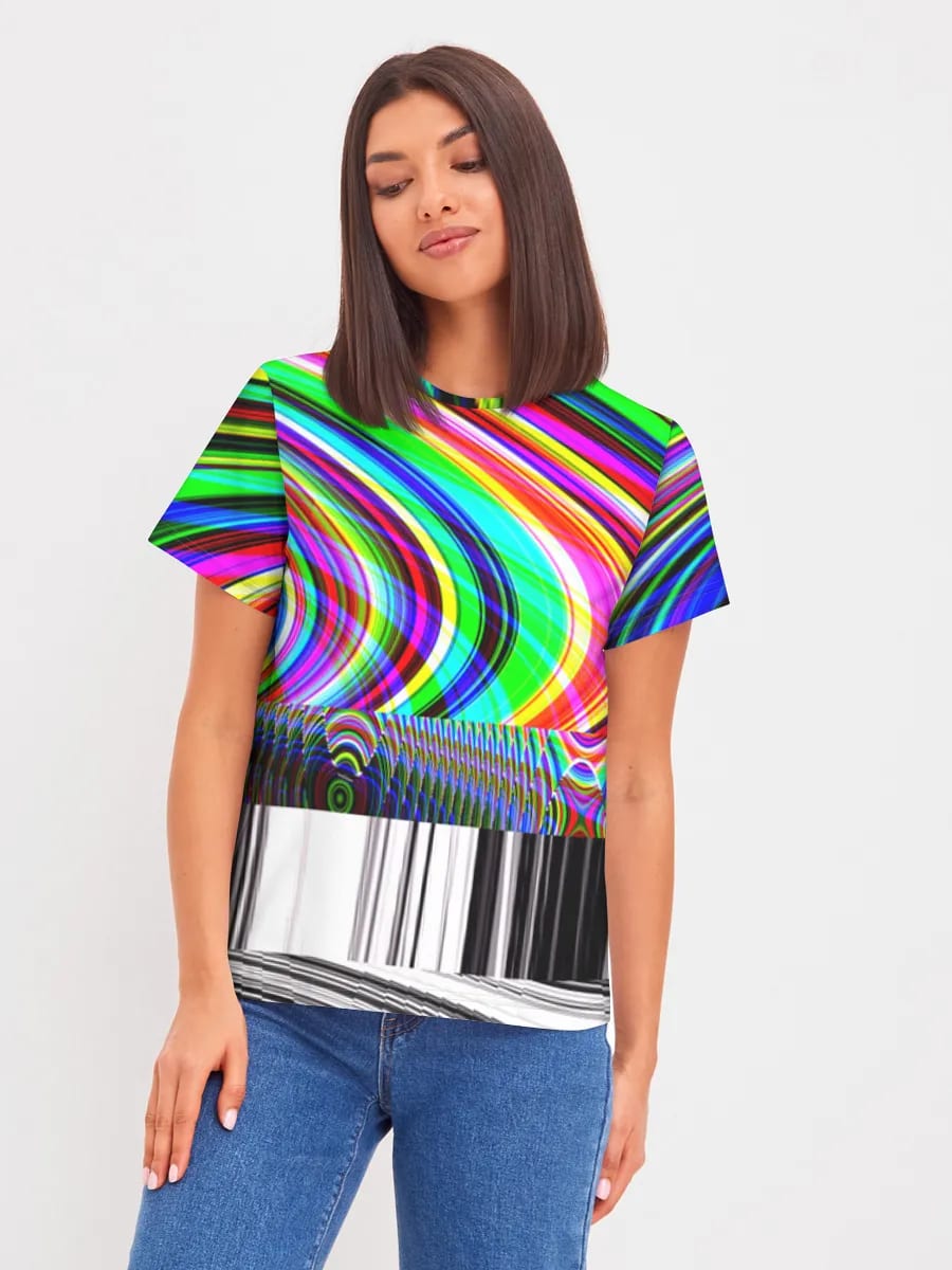 Regenbogen Glitch-Wellen
