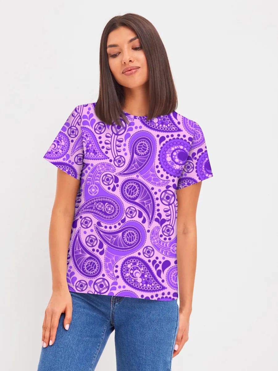 Lila Paisley Bandana-Kunst