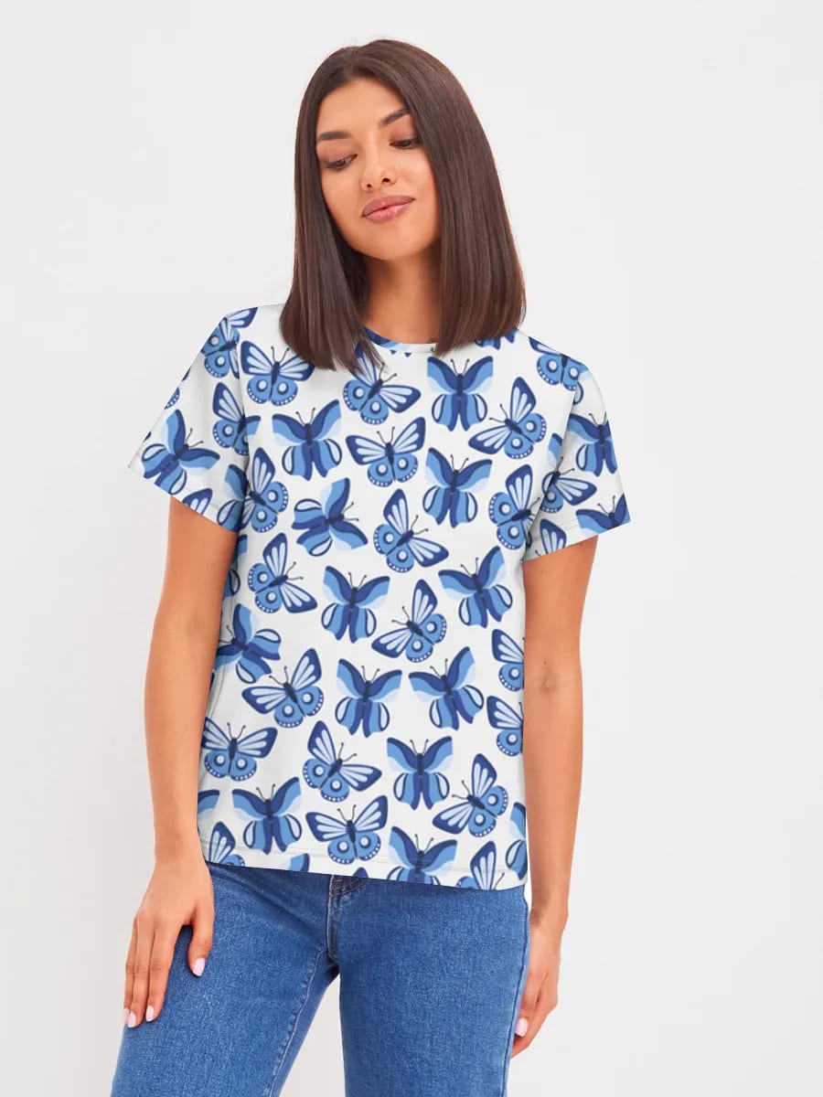 Blauer Schmetterlingsschwarm