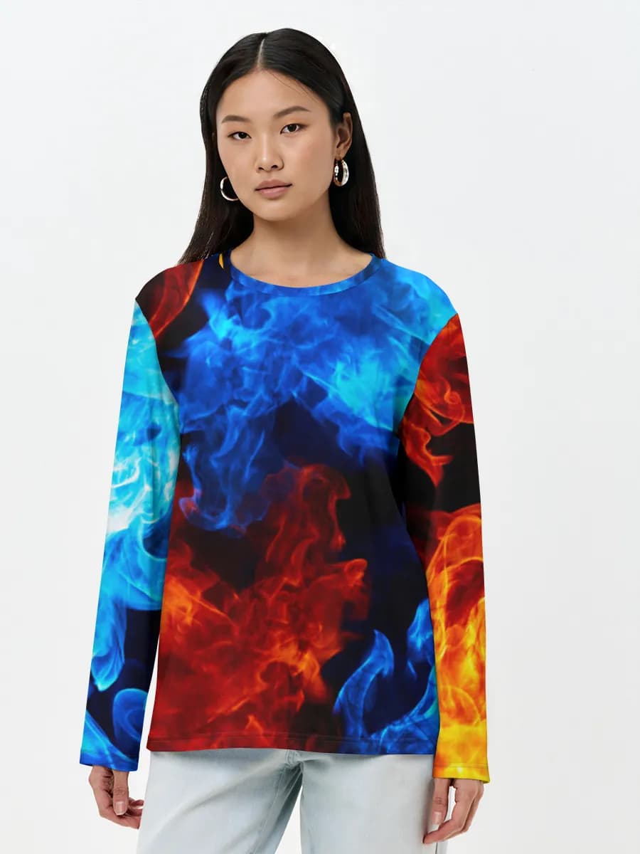 T-shirt Coton Manches Longues Femme
