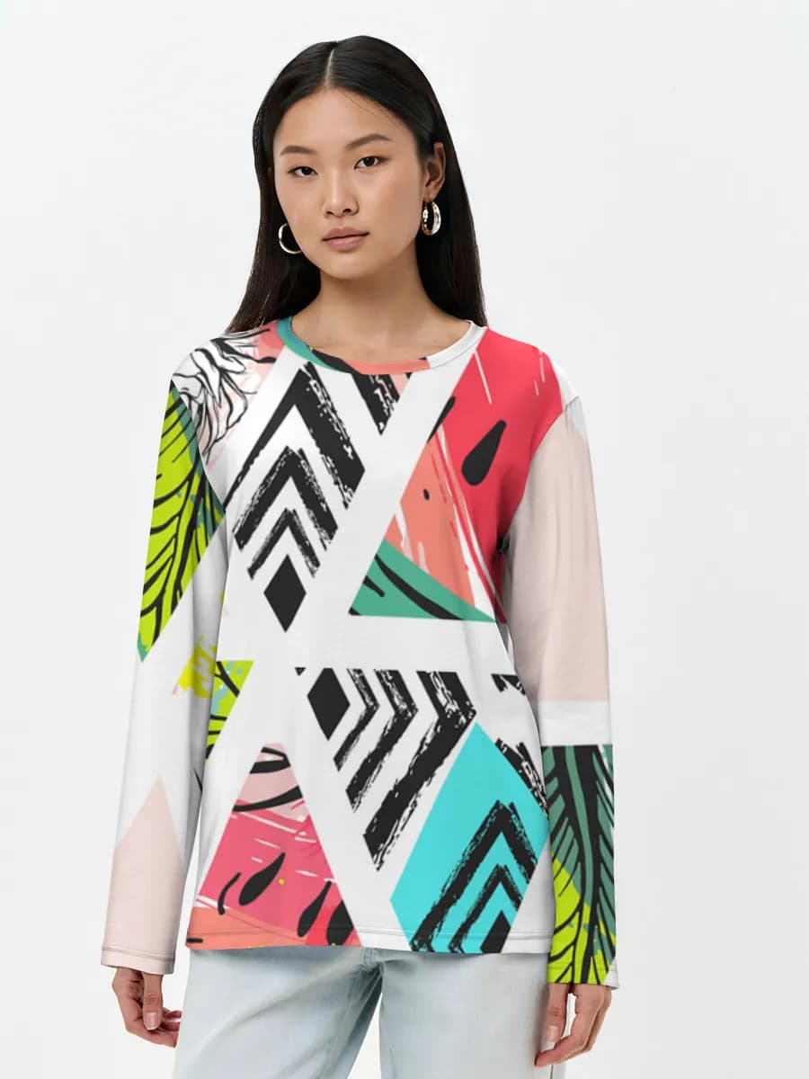 Women's long sleeve shirt. Cotton