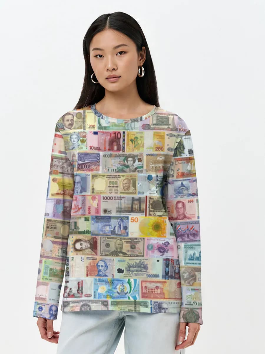 T-shirt Coton Manches Longues Femme