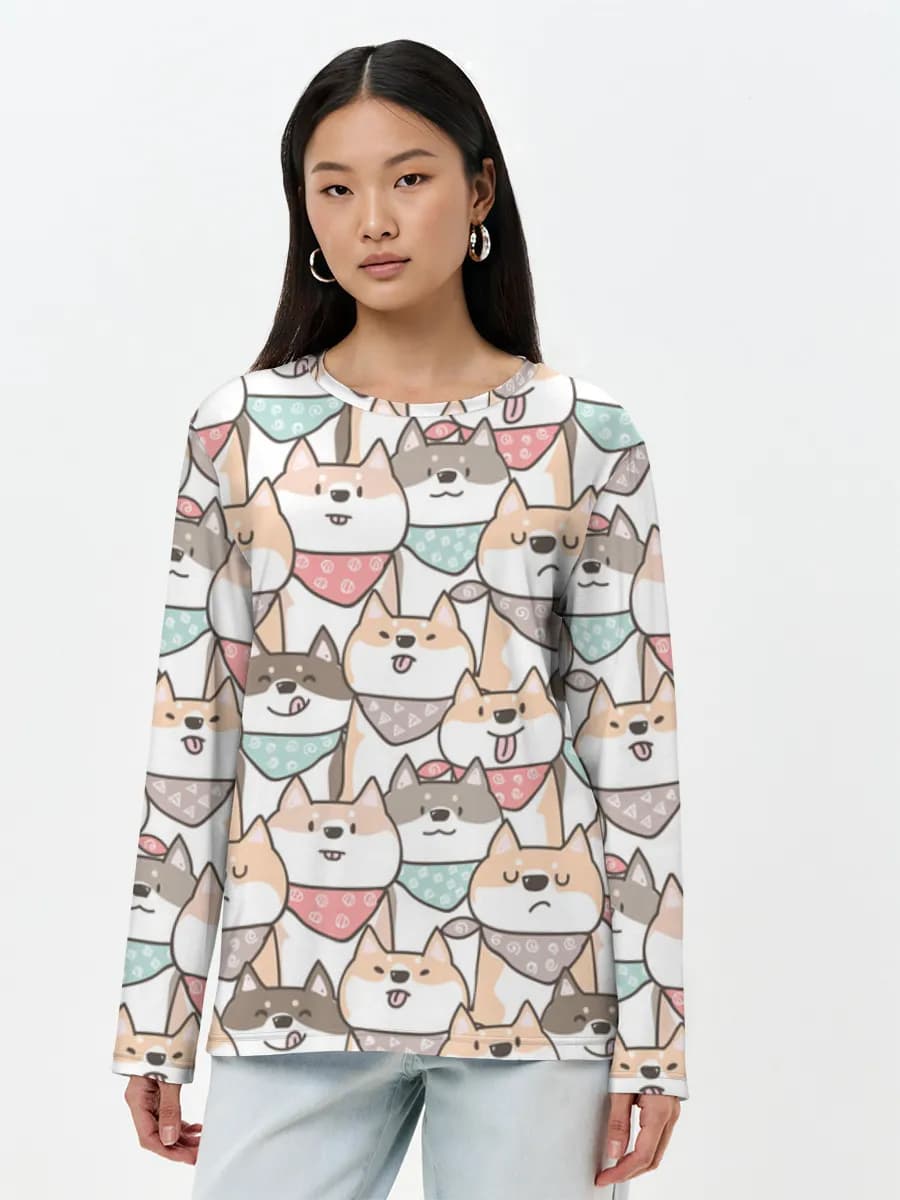 Women's long sleeve shirt. Cotton