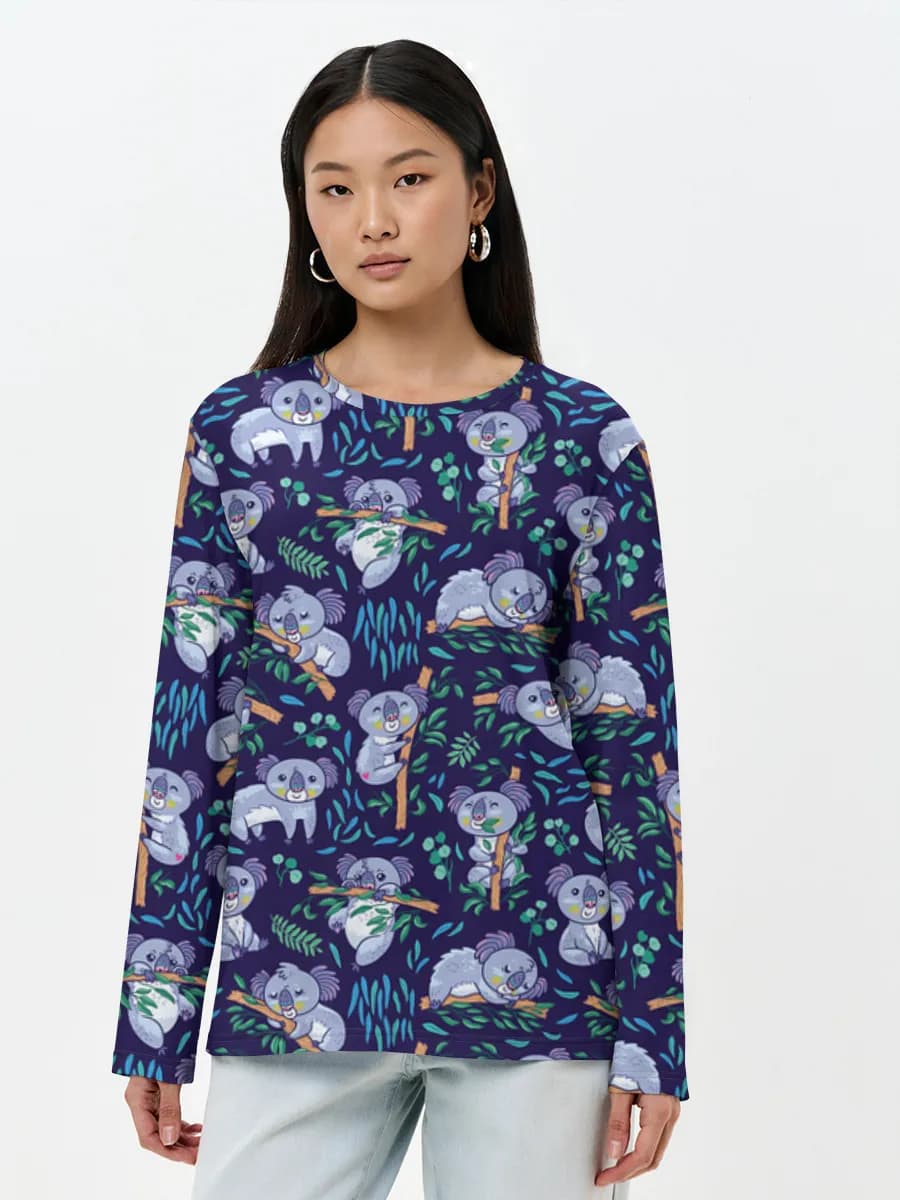 Camisa de manga larga para mujer. Algodón.