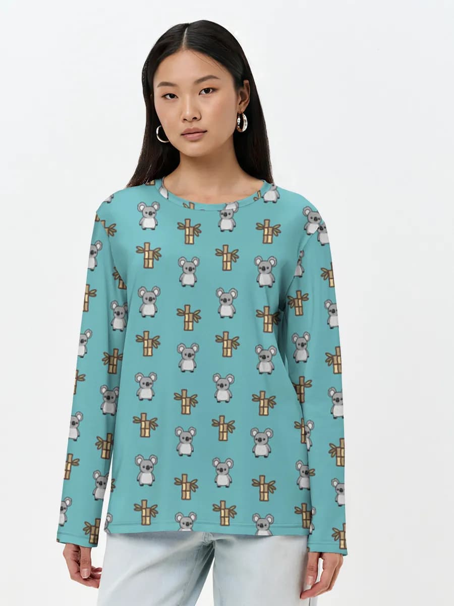 Camisa de manga larga para mujer. Algodón.