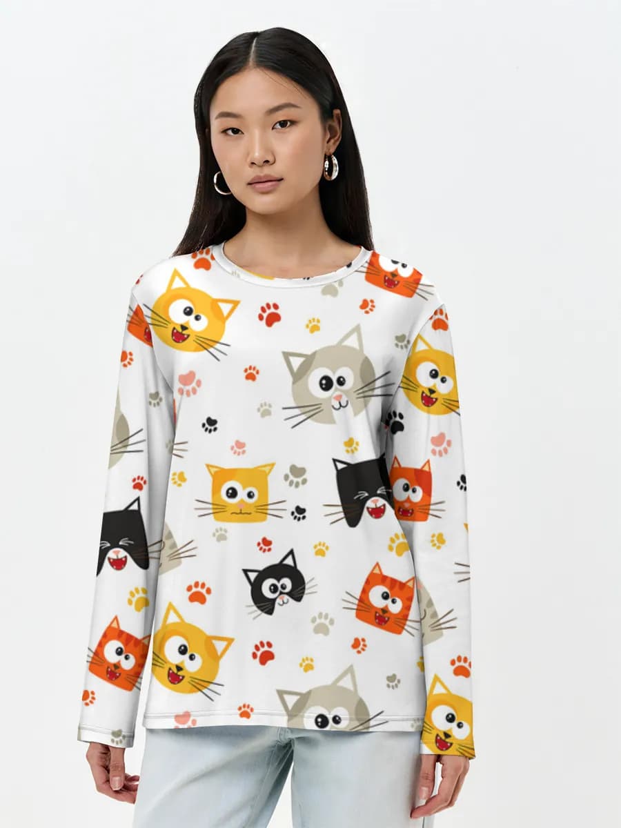 Women's long sleeve shirt. Cotton