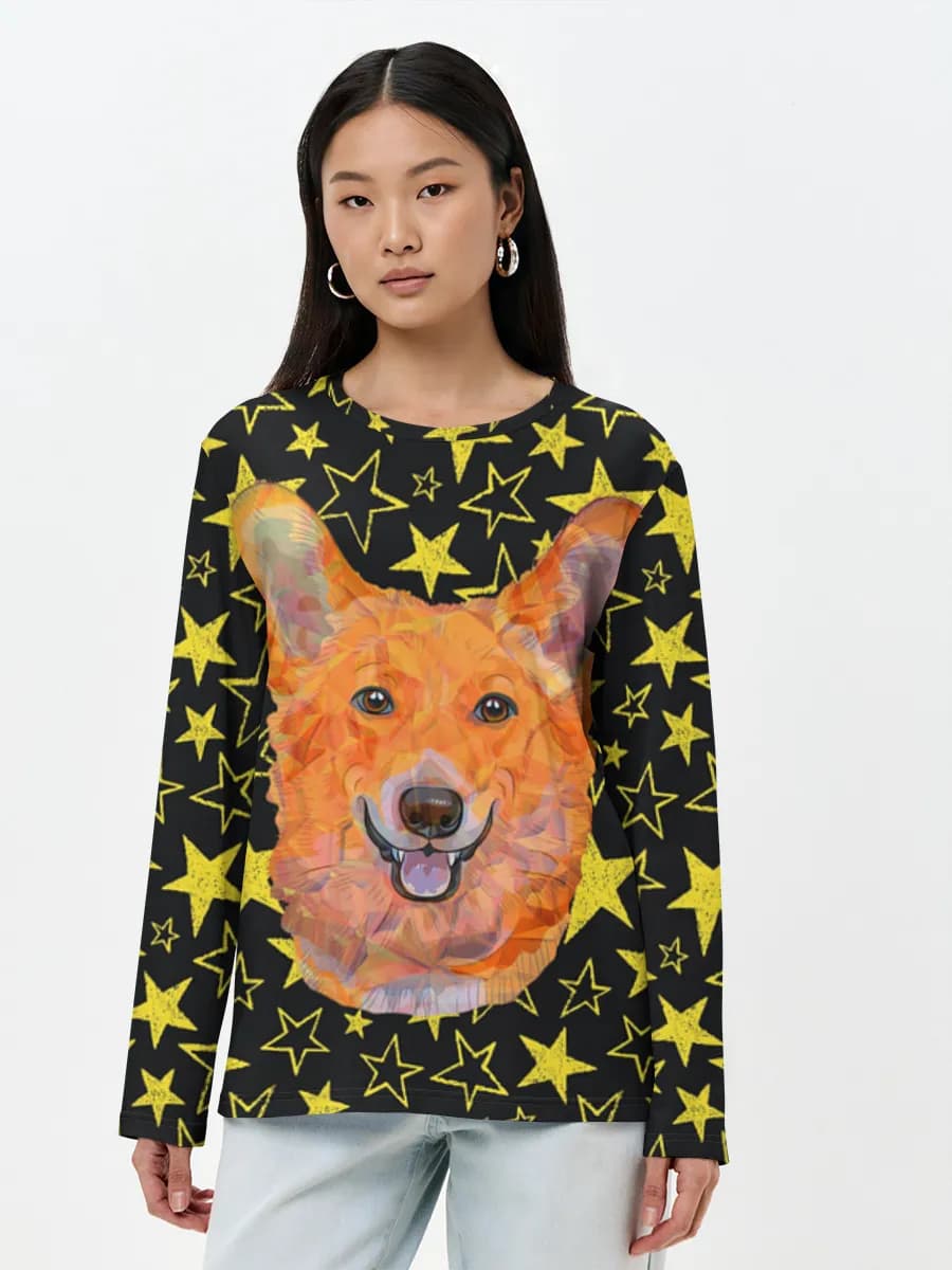 Women's long sleeve shirt. Cotton