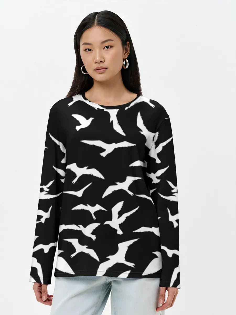 Women's long sleeve shirt. Cotton