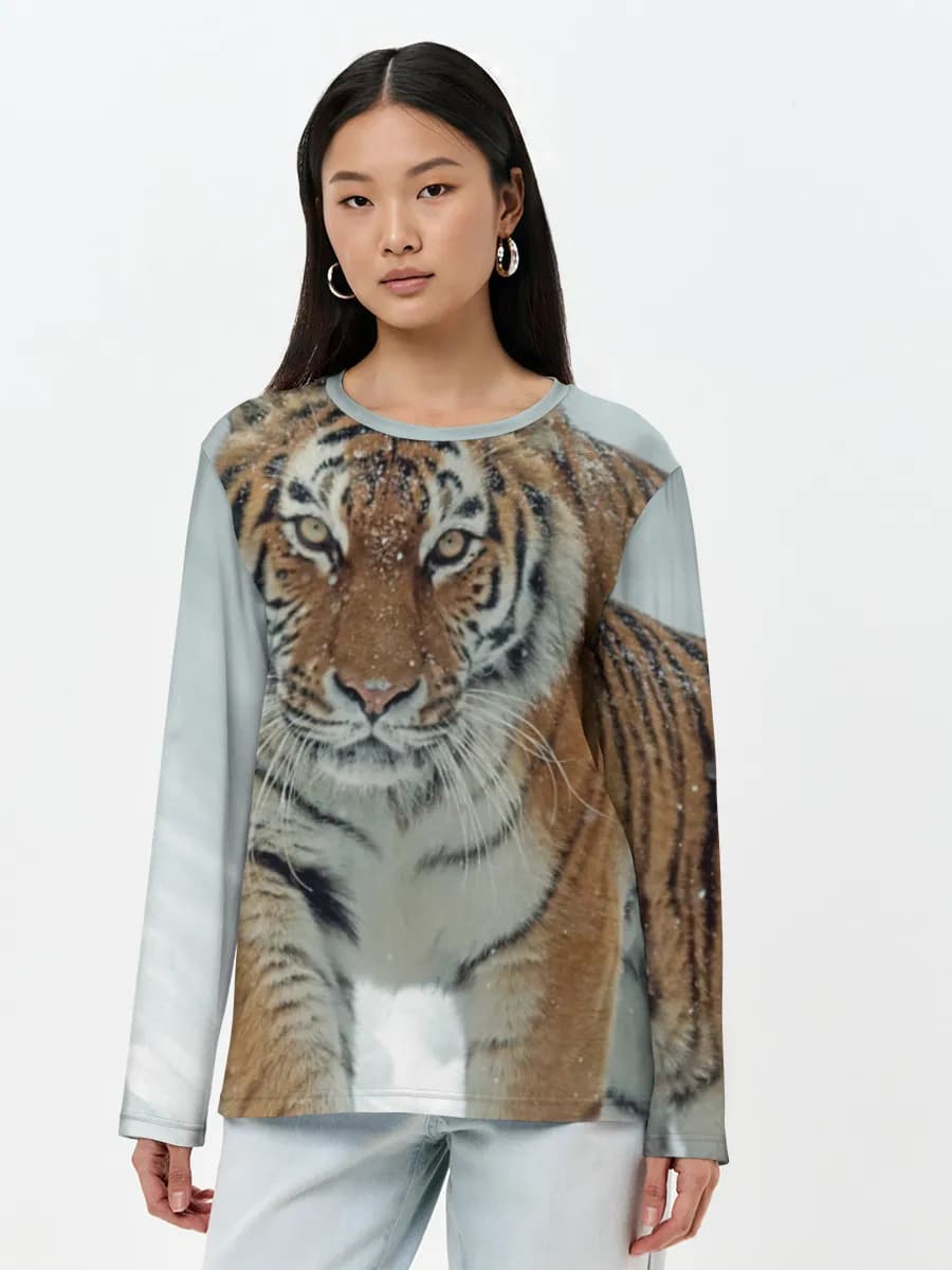 Women's long sleeve shirt. Cotton