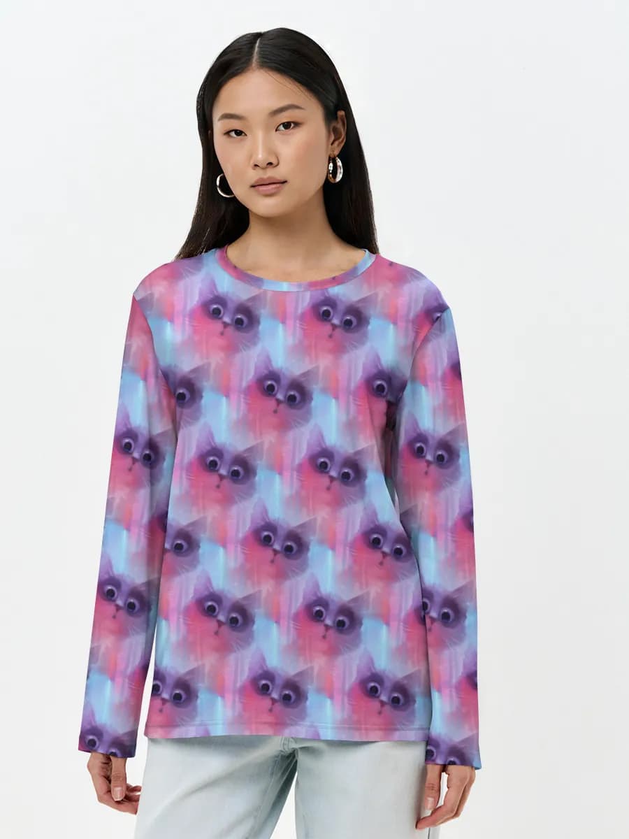 Women's long sleeve shirt. Cotton