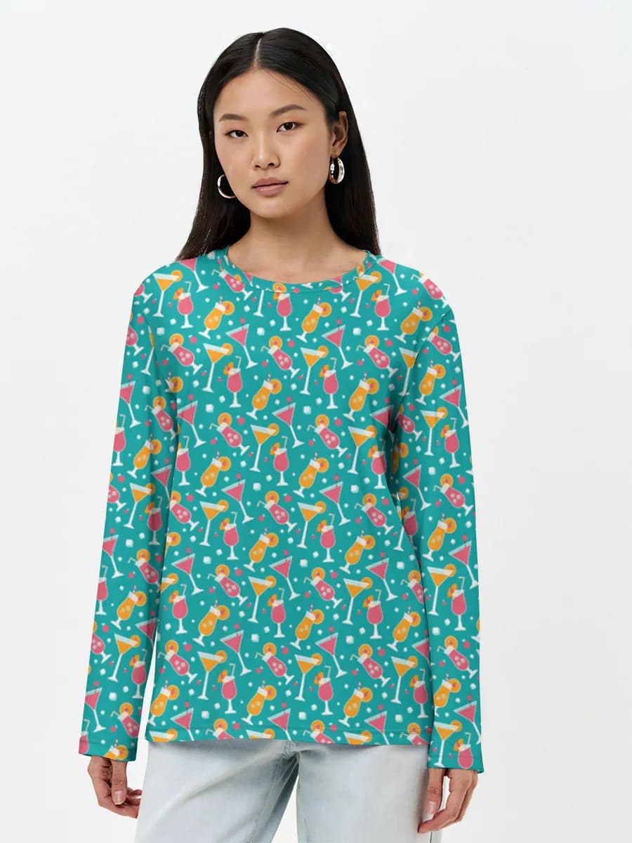 Camisa de manga larga para mujer. Algodón.