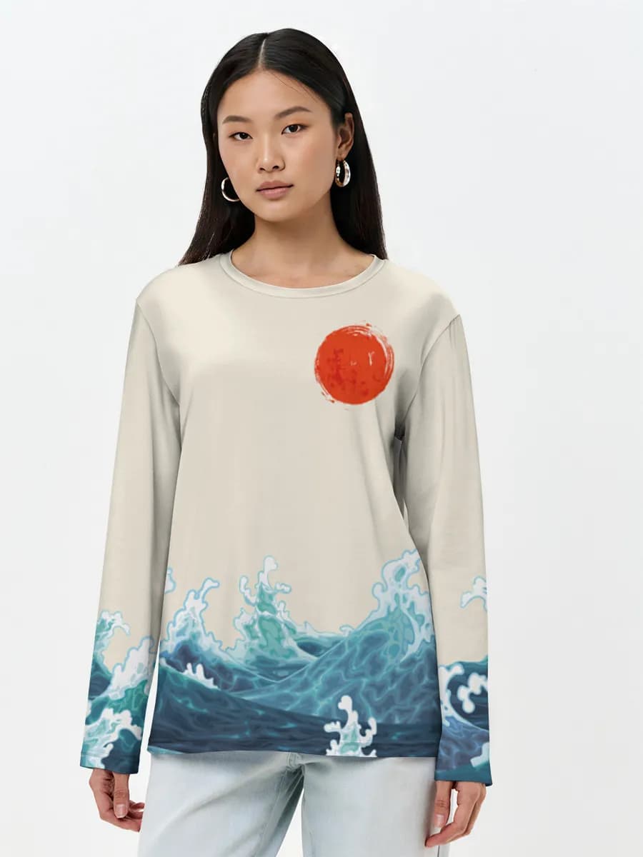 Women's long sleeve shirt. Cotton