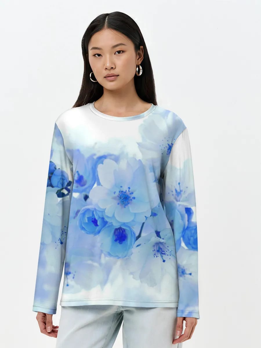 Blaue Kirschblüten