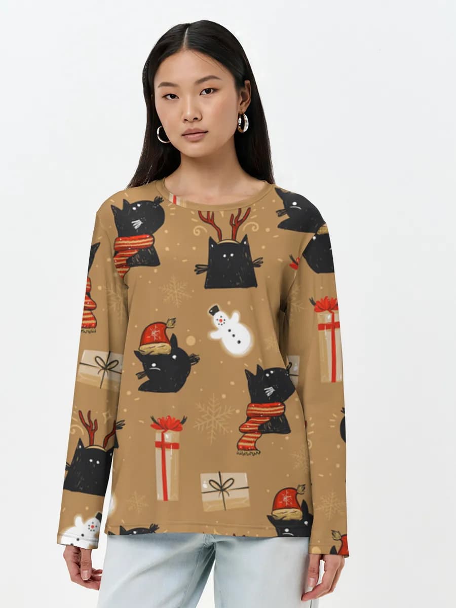 Women's long sleeve shirt. Cotton