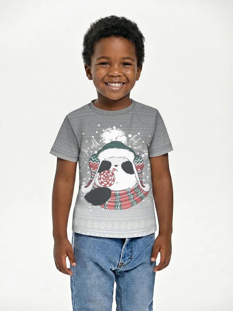 Boys' basic cotton T-shirt