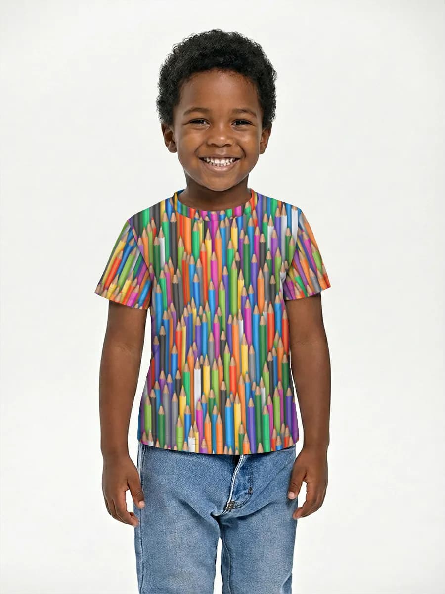 Boys' basic cotton T-shirt