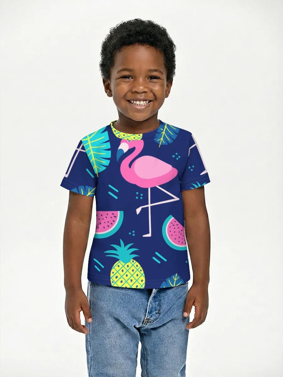 Boys' basic cotton T-shirt