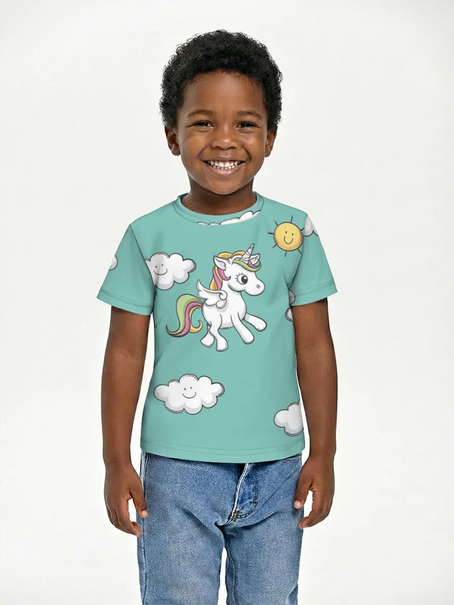 Basic Baumwoll-T-Shirt Jungen