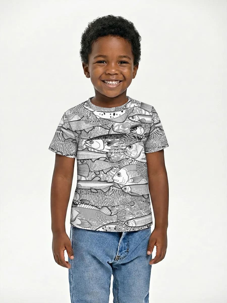 Boys' basic cotton T-shirt