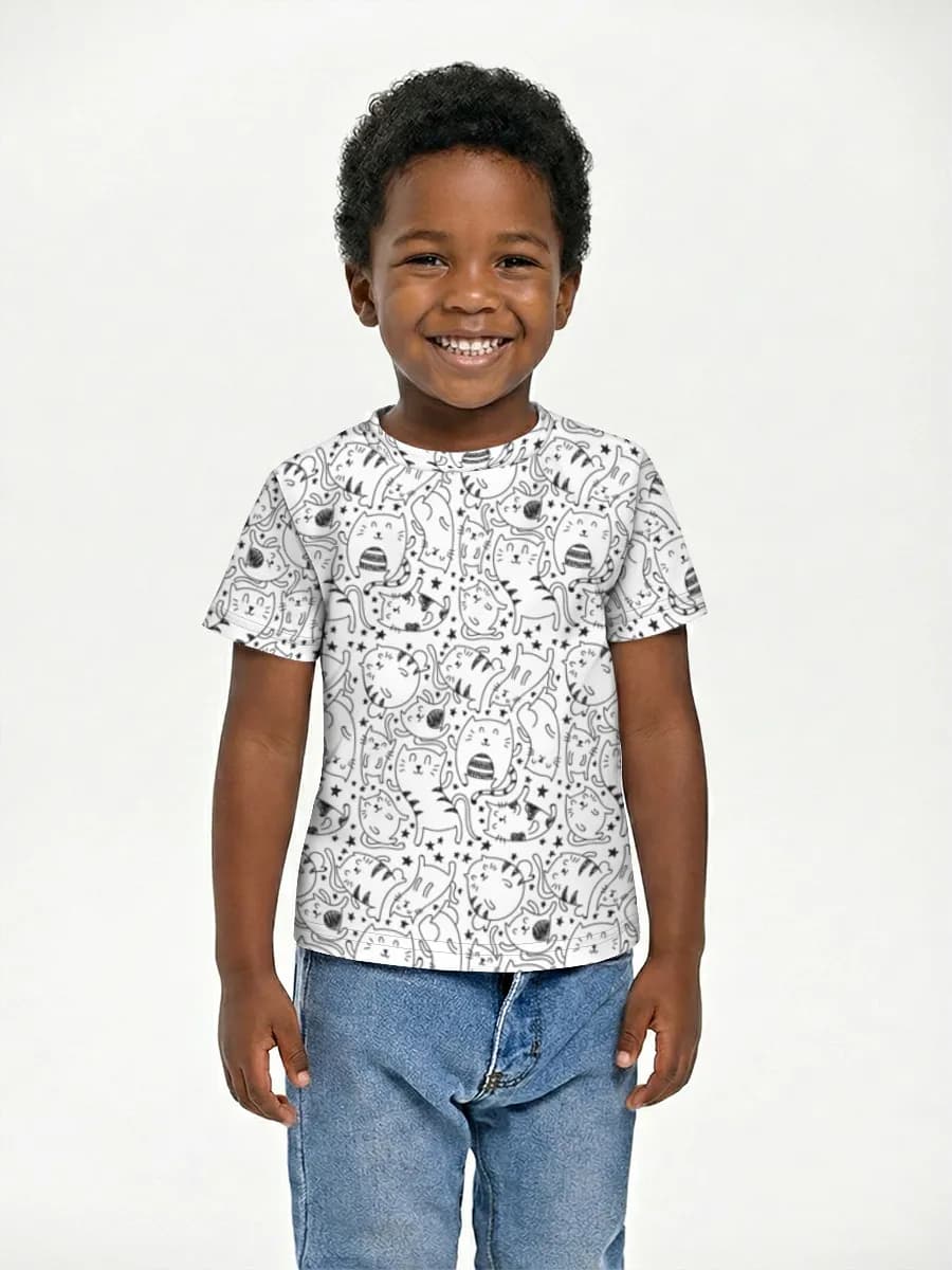 Boys' basic cotton T-shirt