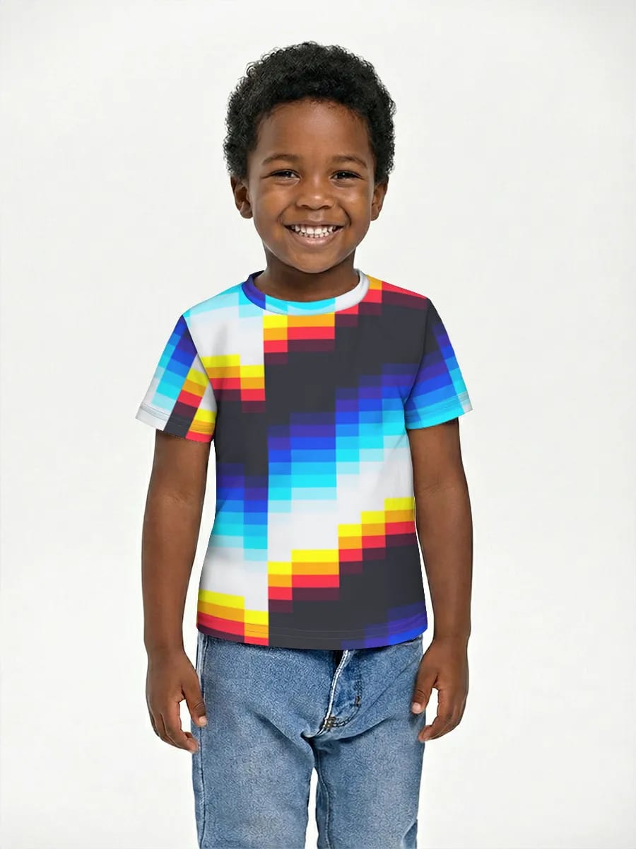 Retro Pixel Chevron Waves