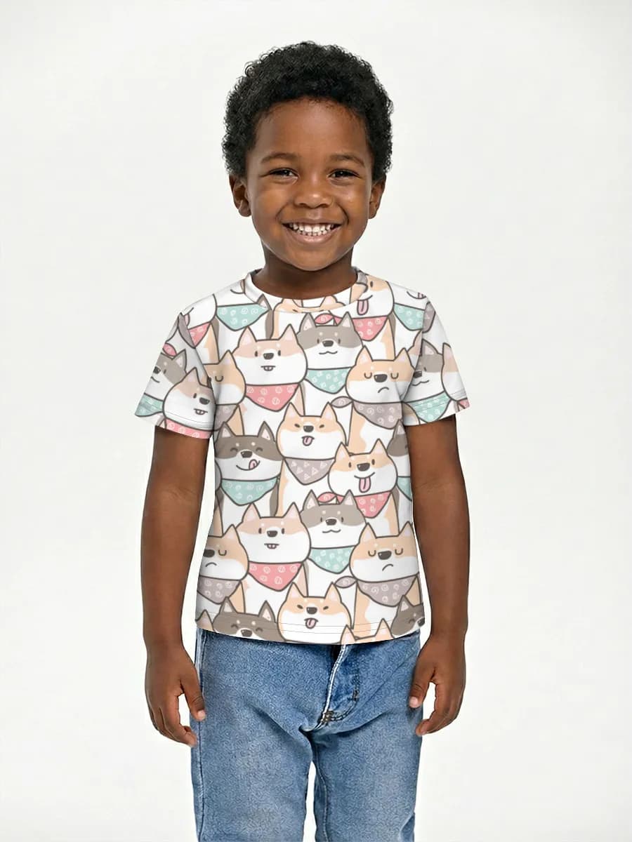 Boys' basic cotton T-shirt