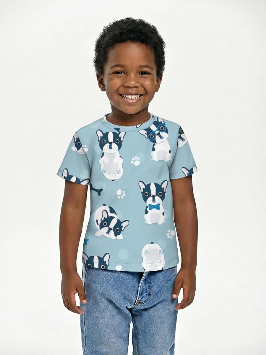 Boys' basic cotton T-shirt