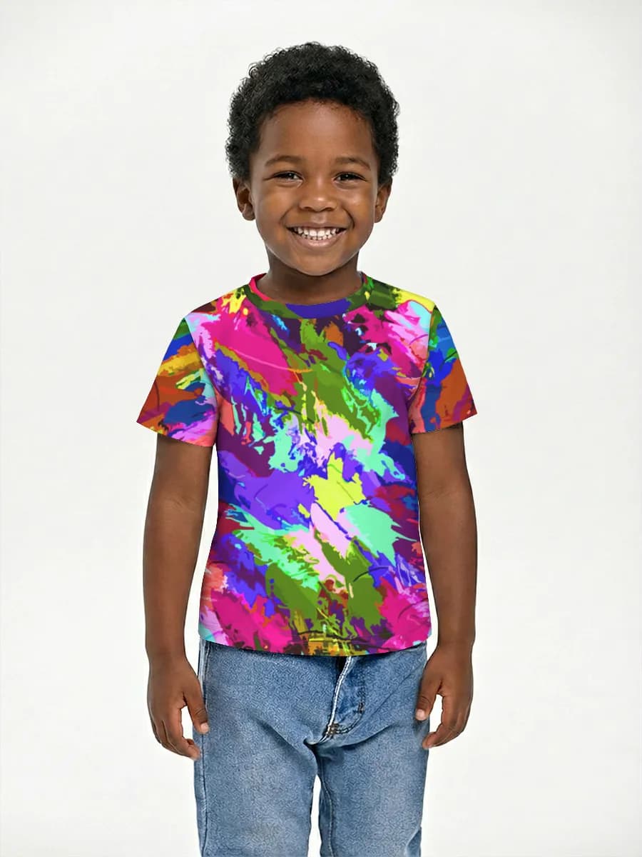 Boys' basic cotton T-shirt