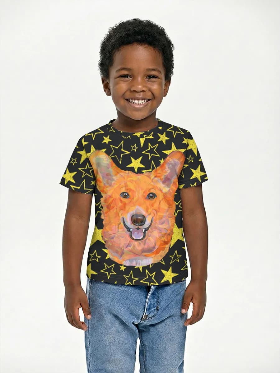 Boys' basic cotton T-shirt