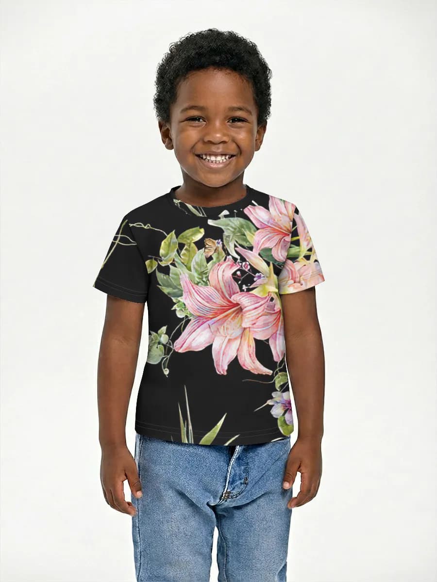 Basic Baumwoll-T-Shirt Jungen